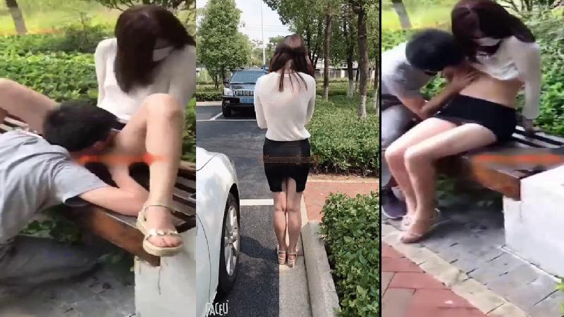 【野外露出】暴躁君夫婦戶外勾搭路人❤️老公：撅起屁股小哥哥你見過嗎你想玩玩嗎她下面濕嗎真實不演對話刺激