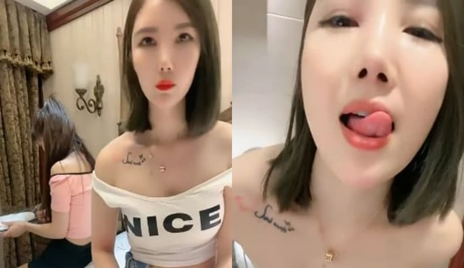 #娜娜呀 风骚姐妹花『娜娜三姐妹』土豪大哥刷3888享受三个极品嫩模胸推口交啪啪 