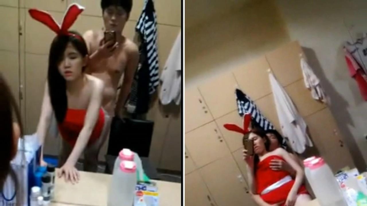 本土蠻勁爆的小明星化妝間與男友激情啪啪 