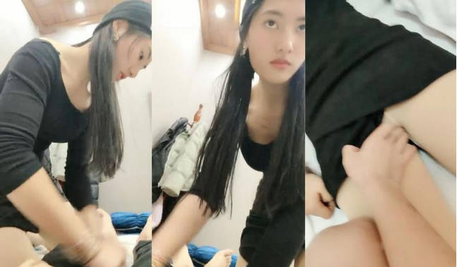 難得一見的非常清純的小姐姐給他正規按摩這麼漂亮的妞一定要搞一炮還無套